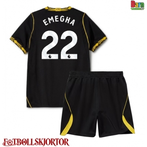 Chelsea Emmanuel Emegha #22 Borta Kläder Barn 2026-27 Kortärmad (+ Korta byxor)